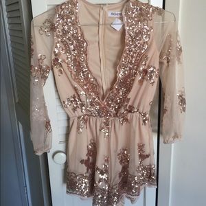 Rose Gold Sparkle Romper